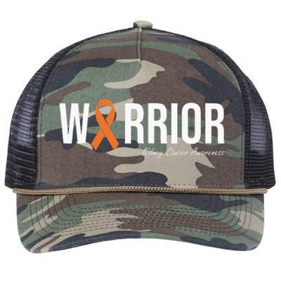 Kidney Cancer Awareness Orange Ribbon Retro Rope Trucker Hat Cap