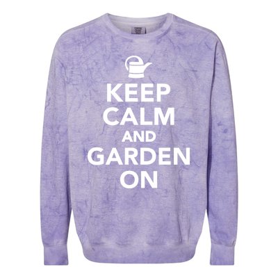 Keep Calm And Garden On Gift Colorblast Crewneck Sweatshirt