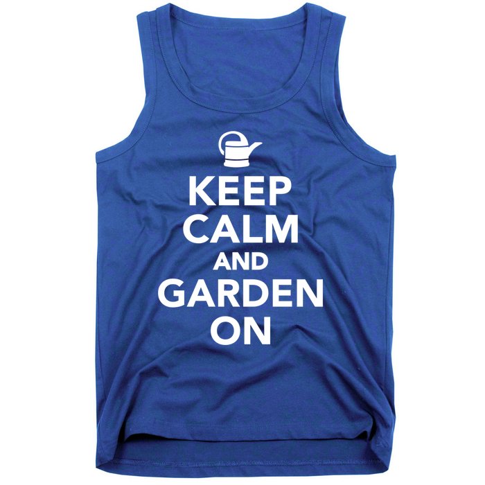 Keep Calm And Garden On Gift Tank Top