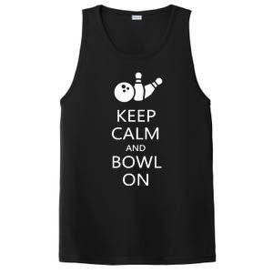 Keep Calm And Bowl On Funny Bowling Bowler PosiCharge Competitor Tank