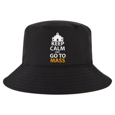 Keep Calm And Go To Mass Vintage Church Bible God Christian  Cool Comfort Performance Bucket Hat