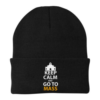 Keep Calm And Go To Mass Vintage Church Bible God Christian  Beanie