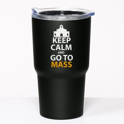 Keep Calm And Go To Mass Vintage Church Bible God Christian  Tumbler