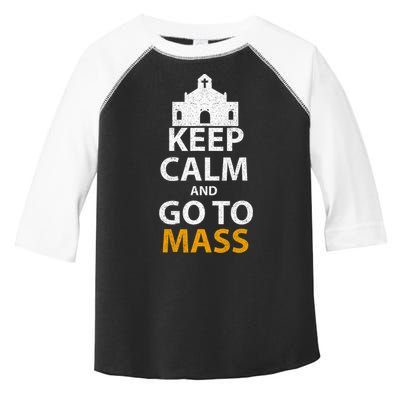 Keep Calm And Go To Mass Vintage Church Bible God Christian  Toddler Fine Jersey T-Shirt