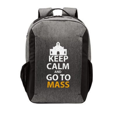 Keep Calm And Go To Mass Vintage Church Bible God Christian  Vector Backpack