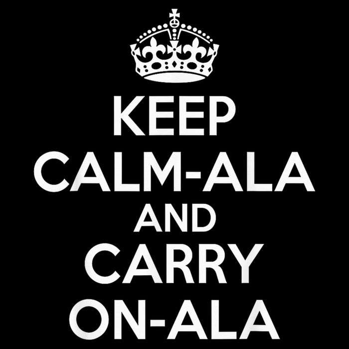 Keep Calm Ala And Carry On Ala Cropped Pullover Crew