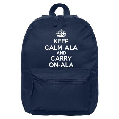 Keep Calm Ala And Carry On Ala 16 in Basic Backpack