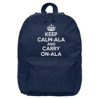 Keep Calm Ala And Carry On Ala 16 in Basic Backpack