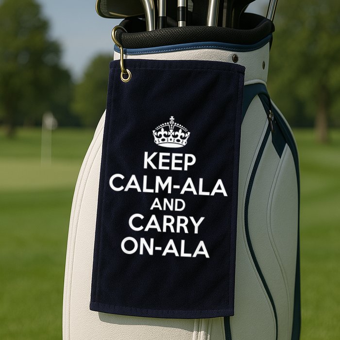 Keep Calm Ala And Carry On Ala Golf Towel