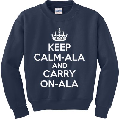 Keep Calm Ala And Carry On Ala Kids Sweatshirt