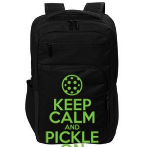 Keep Calm and Pickle On Pickleball with Pickle Ball Impact Tech Backpack