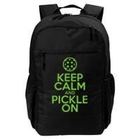 Keep Calm and Pickle On Pickleball with Pickle Ball Daily Commute Backpack