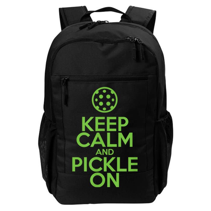 Keep Calm and Pickle On Pickleball with Pickle Ball Daily Commute Backpack