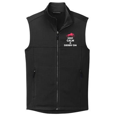 Keep Calm And Derby On Funny Gift Collective Smooth Fleece Vest