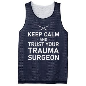 Keep Calm And Trust Your Trauma Surgeon Funny Acute Surgery Mesh Reversible Basketball Jersey Tank