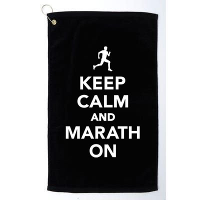 Keep Calm And Marathon Gift Golf Towel