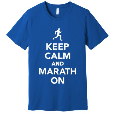 Keep Calm And Marathon Gift Premium T-Shirt