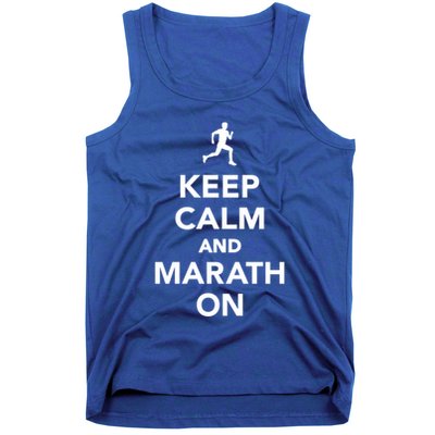 Keep Calm And Marathon Gift Tank Top