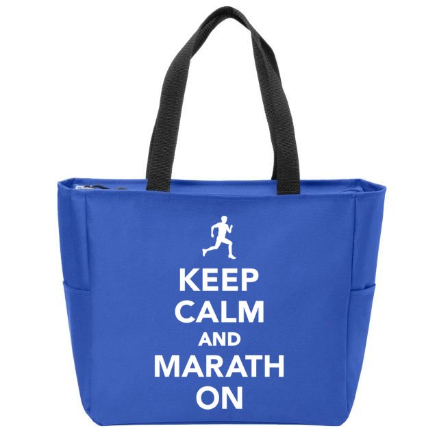 Keep Calm And Marathon Gift Zip Tote Bag