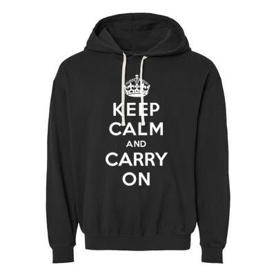 Keep Calm And Carry On Garment-Dyed Fleece Hoodie