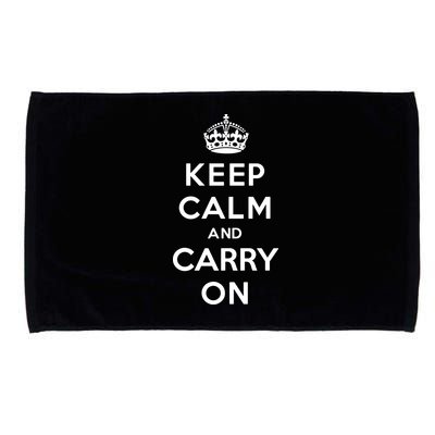 Keep Calm And Carry On Microfiber Hand Towel