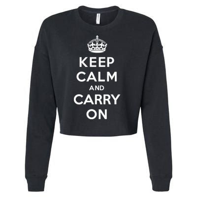 Keep Calm And Carry On Cropped Pullover Crew