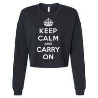Keep Calm And Carry On Cropped Pullover Crew