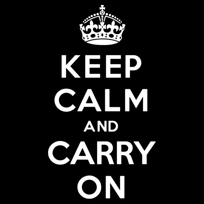 Keep Calm And Carry On Cropped Pullover Crew