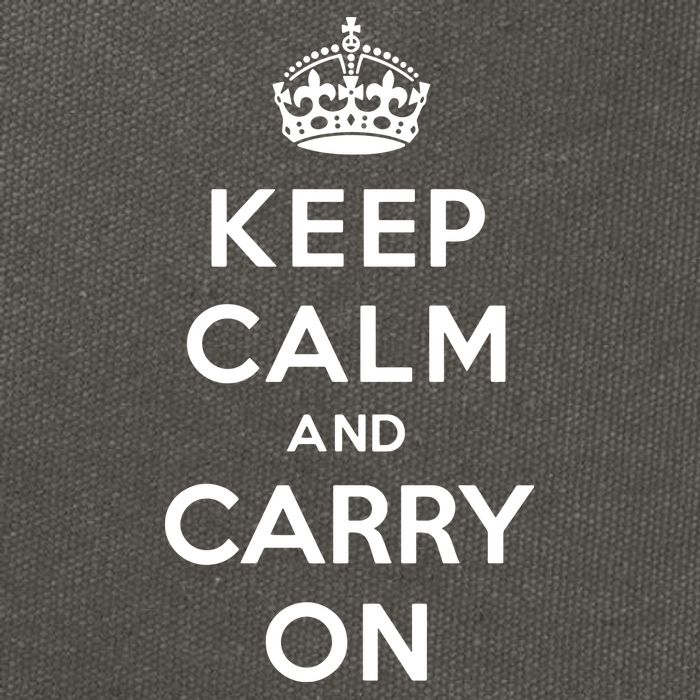 Keep Calm And Carry On Cotton Canvas Backpack