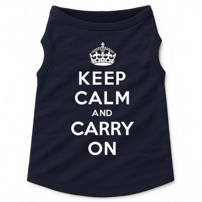 Keep Calm And Carry On Doggie Tank