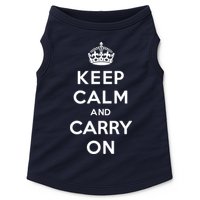 Keep Calm And Carry On Doggie Tank