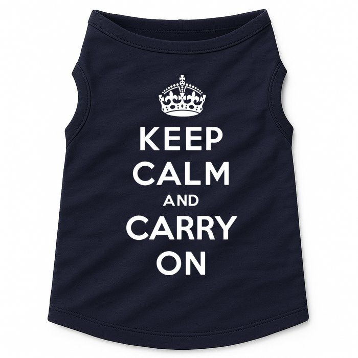 Keep Calm And Carry On Doggie Tank