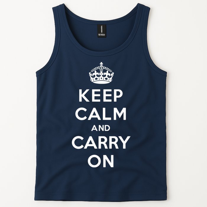 Keep Calm And Carry On Tank Top