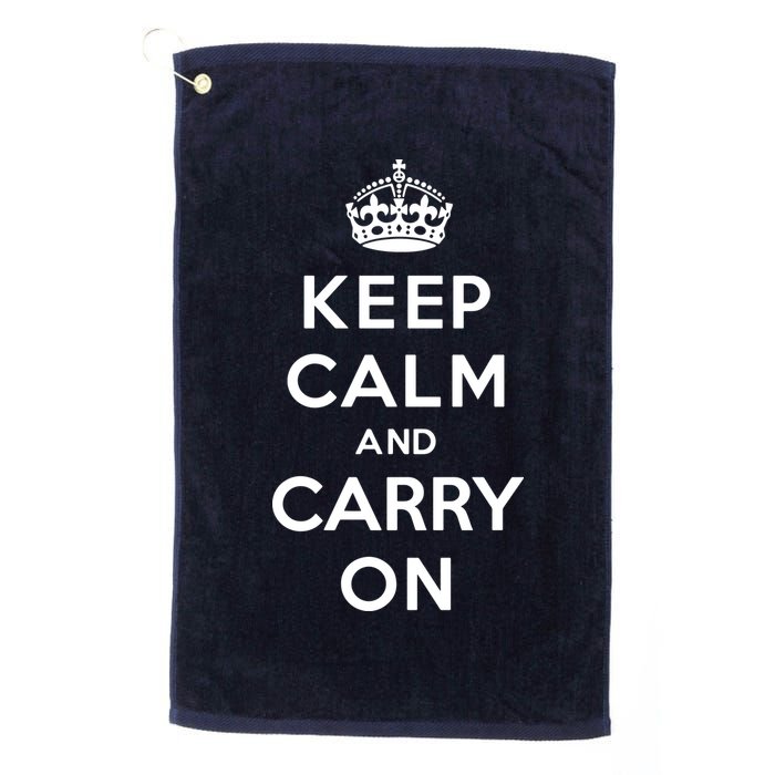 Keep Calm And Carry On Golf Towel