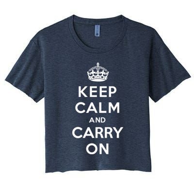 Keep Calm And Carry On Crop Top