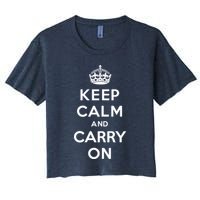 Keep Calm And Carry On Crop Top