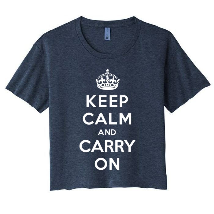 Keep Calm And Carry On Crop Top