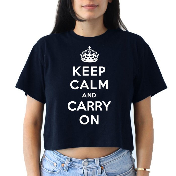 Keep Calm And Carry On Crop Top