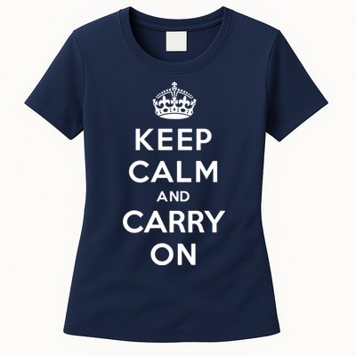 Keep Calm And Carry On Womens T-Shirt