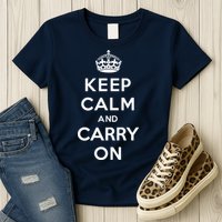 Keep Calm And Carry On Womens T-Shirt