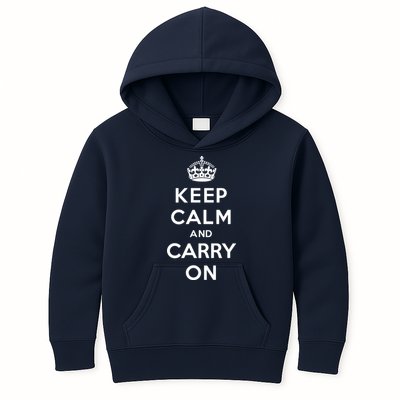 Keep Calm And Carry On Kids Hoodie