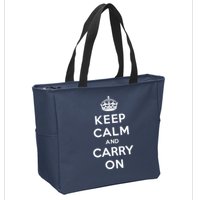 Keep Calm And Carry On Zip Tote Bag