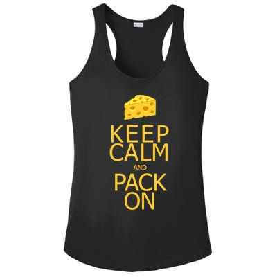 Keep Calm And Pack On Gift Ladies PosiCharge Competitor Racerback Tank