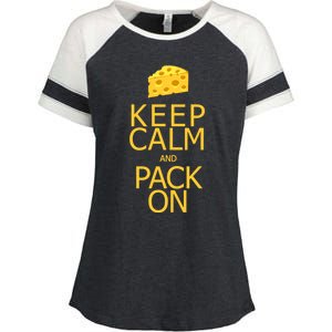 Keep Calm And Pack On Gift Enza Ladies Jersey Colorblock Tee