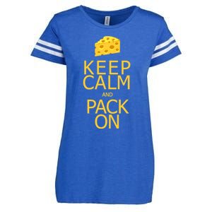 Keep Calm And Pack On Gift Enza Ladies Jersey Football T-Shirt