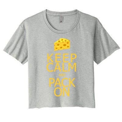 Keep Calm And Pack On Gift Women's Crop Top Tee