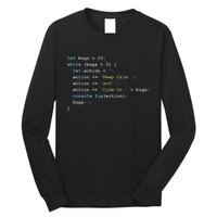 Keep Calm And Code On In JavaScript Long Sleeve Shirt