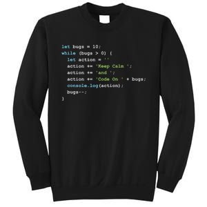 Keep Calm And Code On In JavaScript Sweatshirt