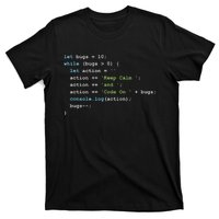 Keep Calm And Code On In JavaScript T-Shirt