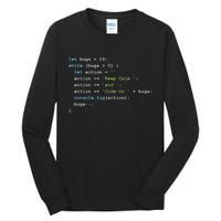 Keep Calm And Code On In JavaScript Tall Long Sleeve T-Shirt